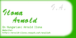 ilona arnold business card